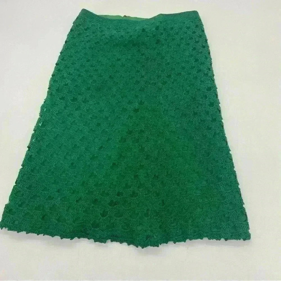 Crocheted Lined Skirt Green Skirt Size Small - Picture 1 of 6